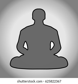 icon yoga lifestyle Buddha meditation