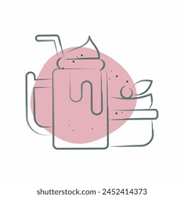 Icon Yogurt. related to Healthy Food symbol. Color Spot Style. simple design illustration