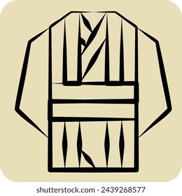 Icon Yukata. related to Japan symbol. hand drawn style. simple design illustration.