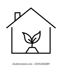 Icon with zero emission symbol concept. greenhouse gas carbon credit design. protect ecological green vector outline. carbon net zero neutral natural. carbon footprint art pictogram.