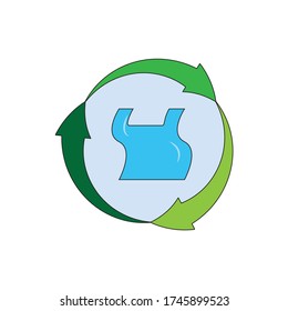Icono para campaña o logotipo de plástico cero