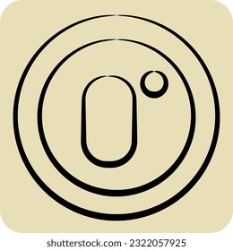 Icon Zero Point. related to Air Conditioning symbol. hand drawn style. simple design editable. simple illustration