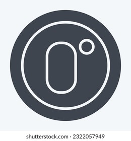 Icon Zero Point. related to Air Conditioning symbol. glyph style. simple design editable. simple illustration