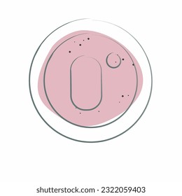 Icon Zero Point. related to Air Conditioning symbol. Color Spot Style. simple design editable. simple illustration