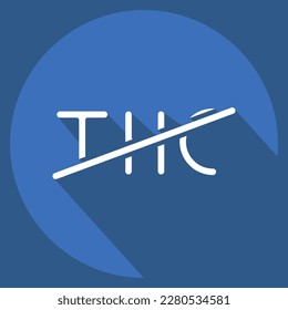 Icon Null THC. in Zusammenhang mit dem CBD-Ölsymbol. einfaches Design bearbeitbar. einfache Abbildung
