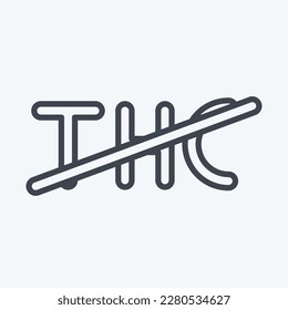Icon Zero THC. related to CBD Oil symbol. simple design editable. simple illustration