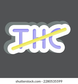 Icon Zero THC. related to CBD Oil symbol. simple design editable. simple illustration