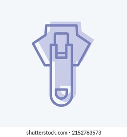 Icon Zipper 2. suitable for Tailor symbol. two tone style. simple design editable. design template vector. simple symbol illustration