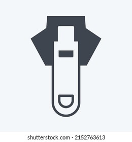 Icon Zipper 2. suitable for Tailor symbol. glyph style. simple design editable. design template vector. simple symbol illustration