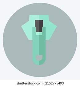 Icon Zipper 2. suitable for Tailor symbol. flat style. simple design editable. design template vector. simple symbol illustration