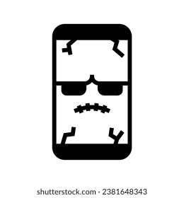 icon zombie phone halloween, Halloween icon, Spooky, Scary, Horor, Simple and Minimalist icon