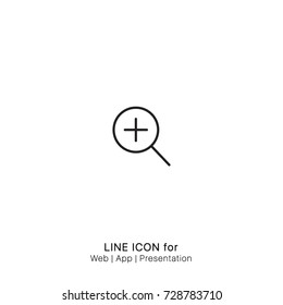 Icon zoom in graphic design single icon vector