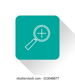 icon of zoom in magnifying glass
