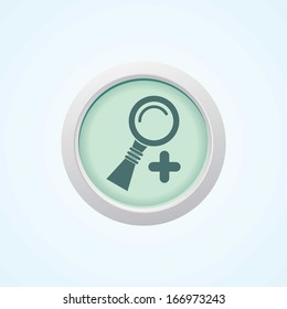 Icon of Zoom in on Button. Eps-10