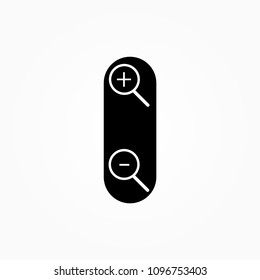 Icon Zoom Out , icon zoom in