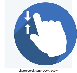 Zoom de iconos - Estilo de sombra largo - Ilustración simple, trazo editable,Vector de plantillas de diseño, Bueno para impresiones, carteles, anuncios, anuncios, gráficos de información, etc.