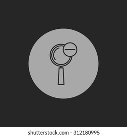icon of zoom out magnifying glass