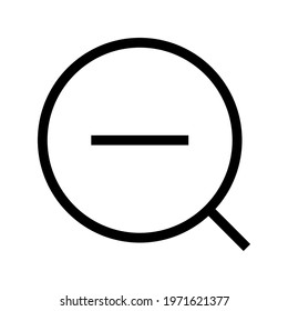 Icon Zoom Out With Style Outline