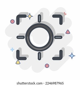 Icon Zoom. related to Photography symbol. Comic Style. simple design editable. simple illustration