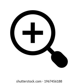 Icon Zoom In With Style Glyph