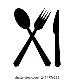 Icon_spoon, fork and knife, Spoon, fork and knife icons are in vector format so the color and shape can be changed