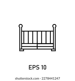 iconbed rest furniture home living stroke editable eps 10