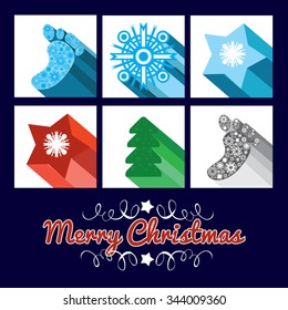 icon,christmas, holiday, new year, holiday, snowflake, star, fir, footprint, text frame