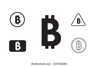 Icone e simbolo de bitcoin em vetor (bitcon icon and symbol vector in portuguese)