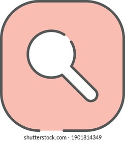Icone loupe. Web Icons. Vector line