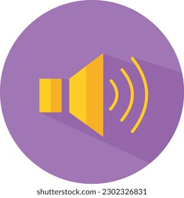vector de audio de altavoz icónico naranja