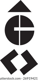 Icon Vektor Design schwarz weiß 