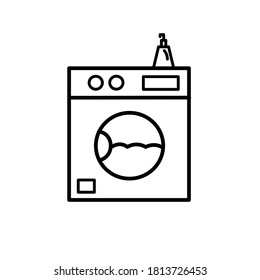 Icone washing machine vector illustration on white background 