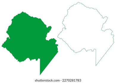 Iconha municipality (Espírito Santo state, Municipalities of Brazil, Federative Republic of Brazil) map vector illustration, scribble sketch Iconha map