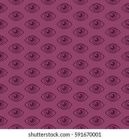 An iconic all seeing eye symbol as a repeating pattern in vector format.