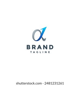 Iconic Alpha One Symbol Logo Design. Elegante diseño de logotipo alfa y de un símbolo.