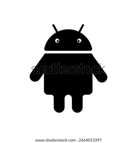 Iconic Android robot mascot illustration, representing the popular mobile operating system. Features the recognizable green robot character.