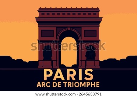 The iconic Arc de Triomphe in Paris, illuminated at dusk, offers a stunning view of the city’s vibrant lights and historical charm, making it a perfect monument for evening exploration