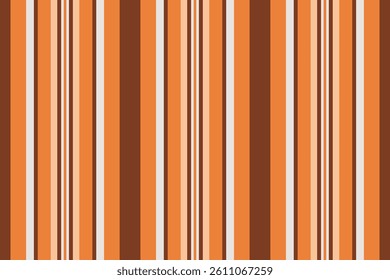 Iconic background fabric seamless, canadian vertical stripe textile. Aged pattern texture vector lines in orange and white colors palette.