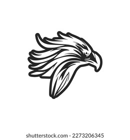 An iconic black and white eagle logo in vector format.