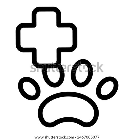 Iconic black and white image representing veterinary services for pets