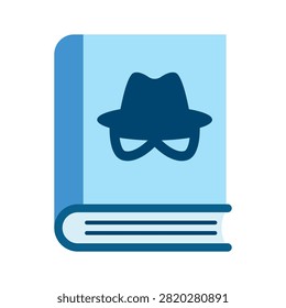 Iconic blue book cover illustration featuring spy mask and enigmatic design