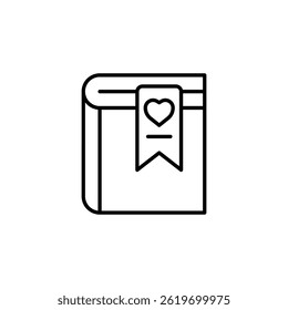 Iconic Book with Heart Bookmark: A Symbol of Literacy and Affection