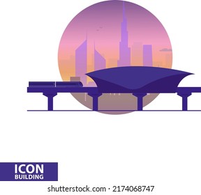 Iconic buildings and landmarks icons 