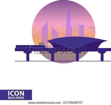 Iconic buildings and landmarks icons 