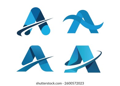Iconic Business Identity Letter A Logo Sets, corporate identity logo, business logo vector, company identity, startup business logo
