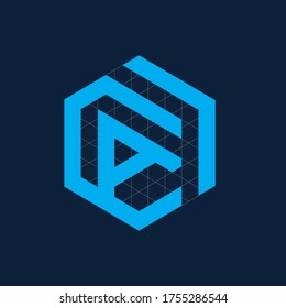 iconic ein c gemeinsamer Buchstabe Logo Design Vektor. ein c Logo mit Logo-Raster. 