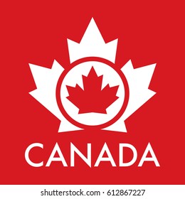 An iconic Canadian maple leaf design in vector format.