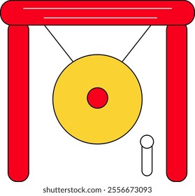 The iconic Chinese Gong, a symbol of prosperity and good luck, is an important part of Chinese New Year celebrations. The jingling sound of the gong brings hope and happiness in the new year.