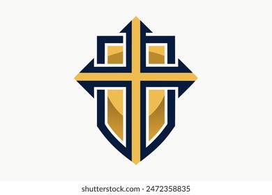 Iconic Christian Cross Symbol	logo