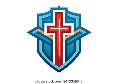 Iconic Christian Cross Symbol	logo